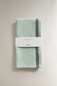 WAFFLE KITCHEN TOWEL WITH STRIPE