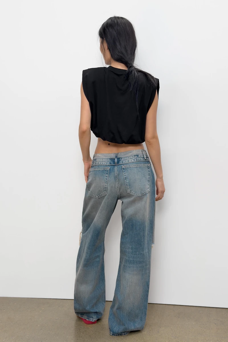 BALLOON SHOULDER PAD TOP