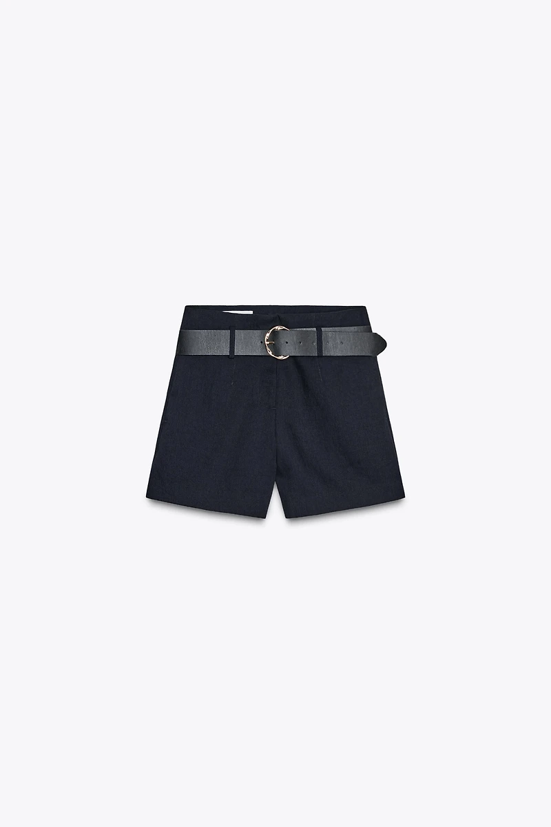 BELTED SHORTS