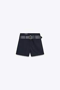 BELTED SHORTS
