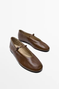 Soft leather ballerinas