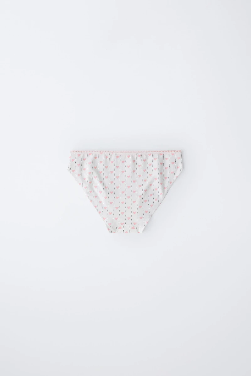 AGES 6-14 / SIX-PACK OF HEART PRINT UNDERWEAR