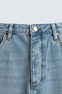 COTTON-LYOCELL STRAIGHT ANKLE FIT JEANS
