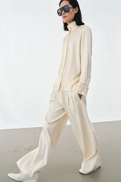 ZW COLLECTION FLOWY SATIN EFFECT SHIRT