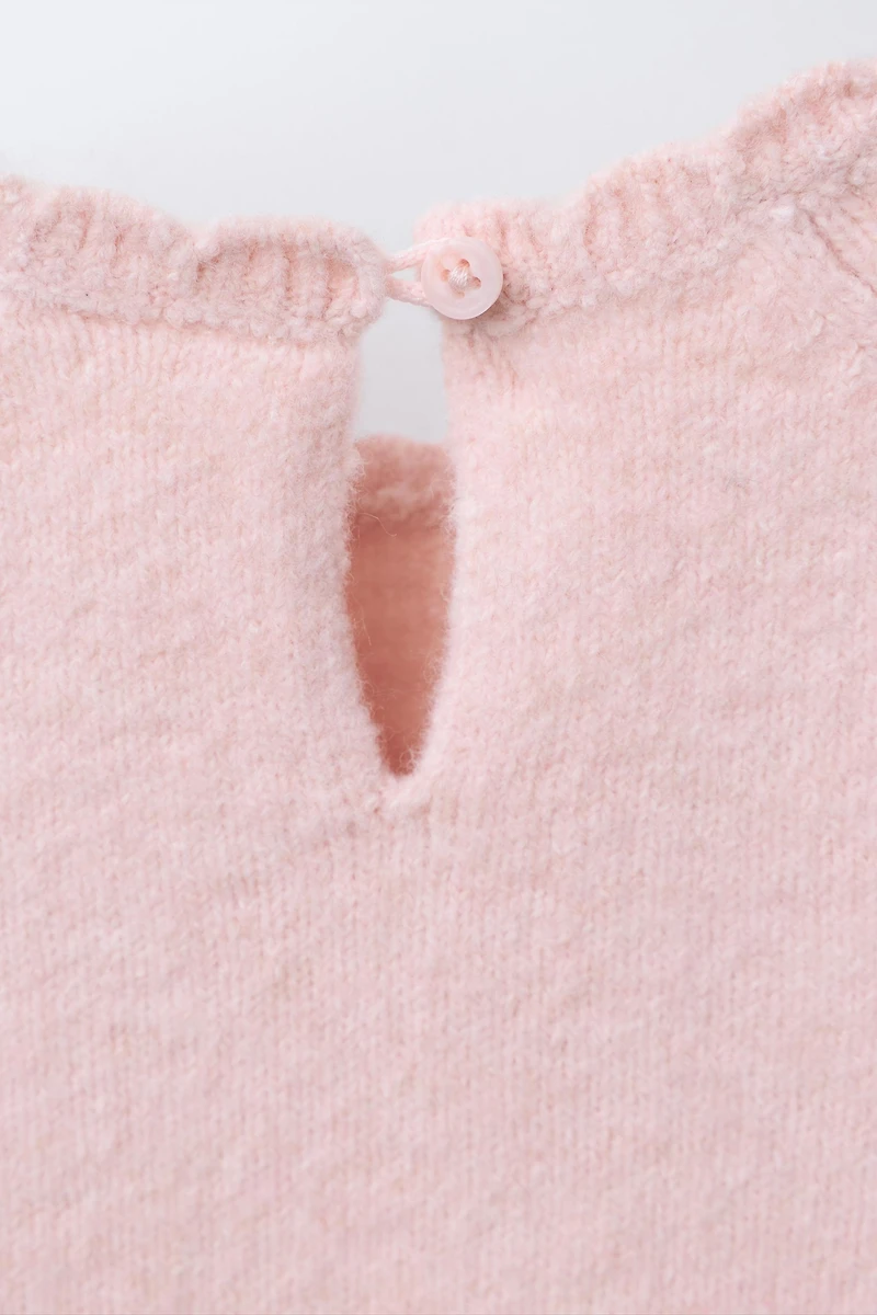 CROCHET FLORAL KNIT JUMPER