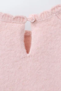 CROCHET FLORAL KNIT JUMPER