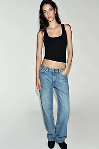 WIDE STRAP POLYAMIDE T-SHIRT