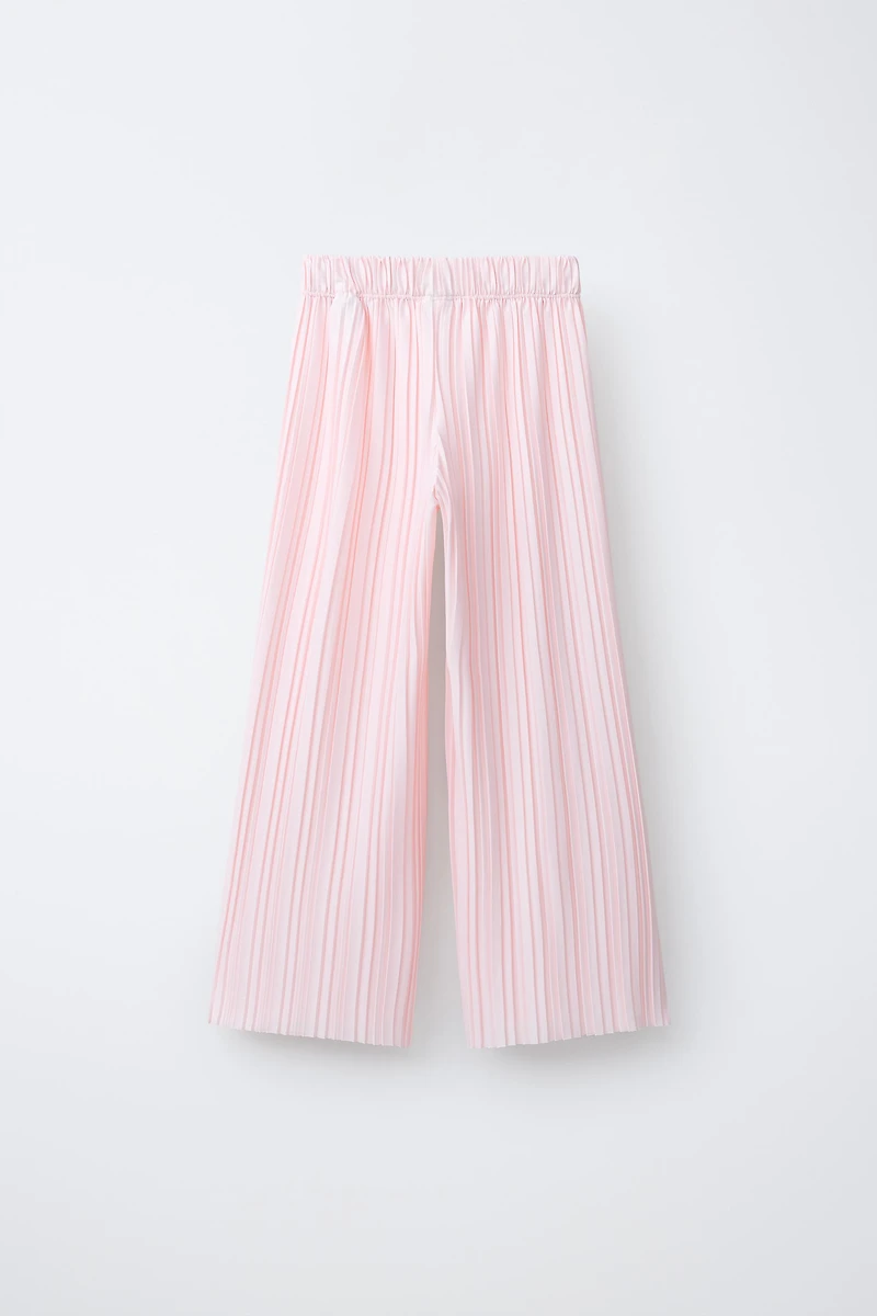 PLEATED WIDE LEG PANTS