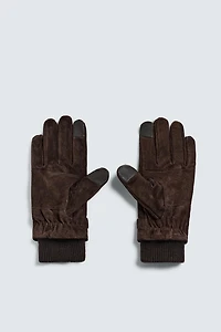 COMBINATION SUEDE LEATHER GLOVES