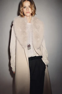 ZW COLLECTION FAUX FUR COLLAR VEST