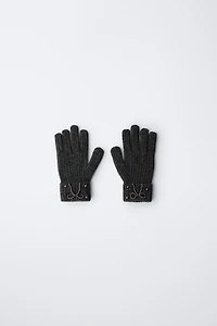 KNIT GLOVES WITH PEARLS