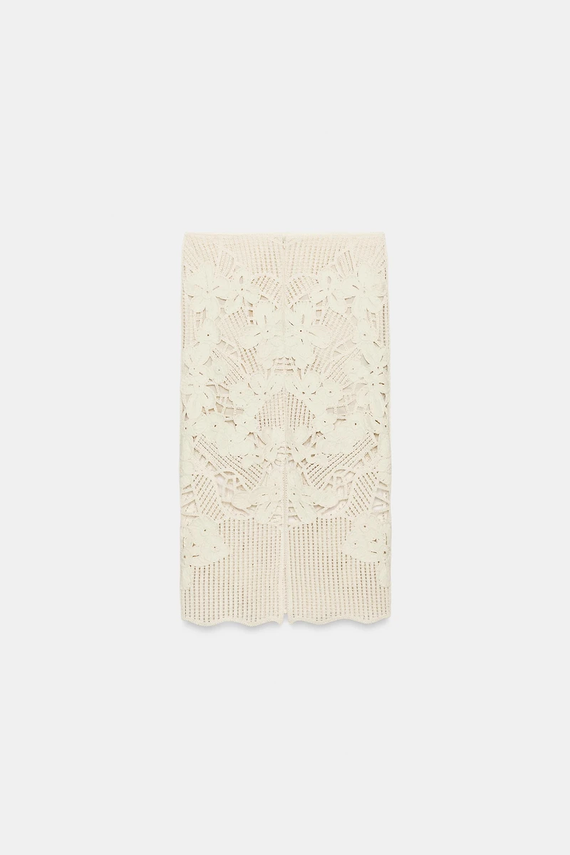 ZW COLLECTION CROCHET MIDI SKIRT