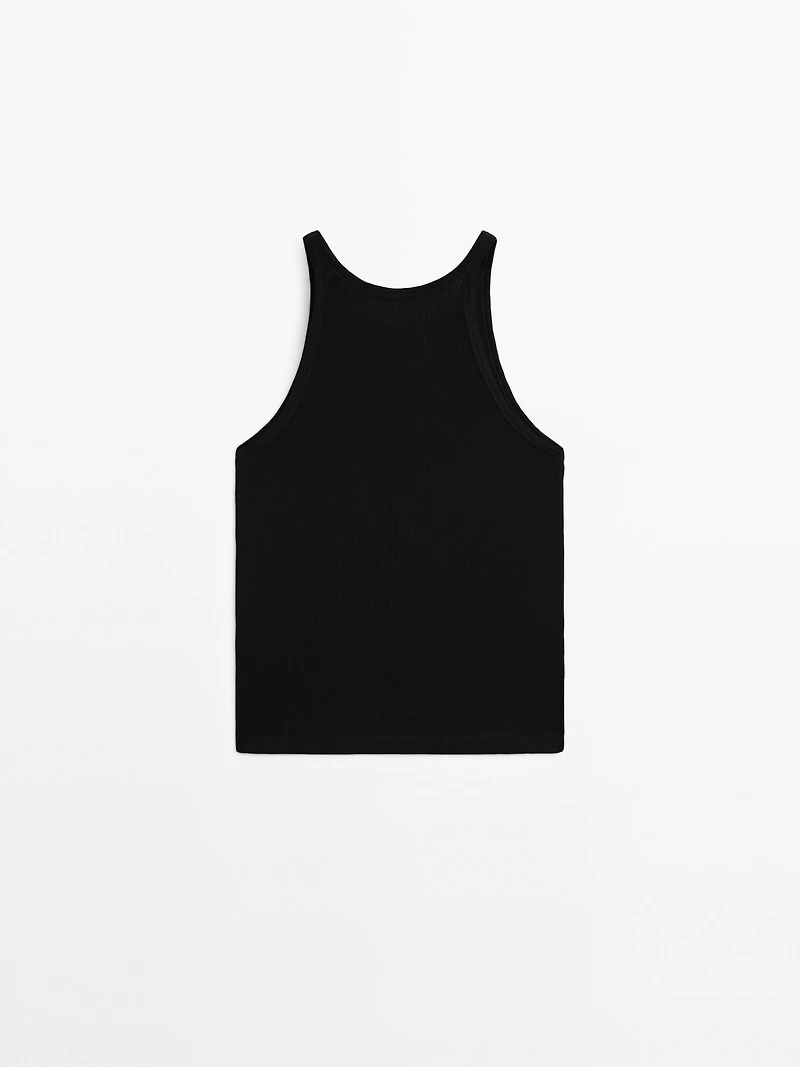 100% cotton halter top