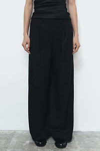 WIDE LEG PLEATED PANTS ZW COLLECTION