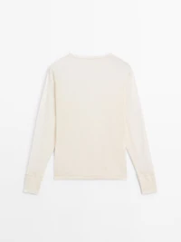 Lightweight wool linen blend T-shirt