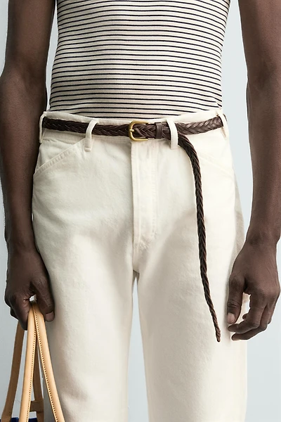BRAIDED LEATHER BELT AARON LEVINE X ZARA