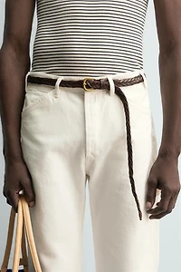 BRAIDED LEATHER BELT AARON LEVINE X ZARA