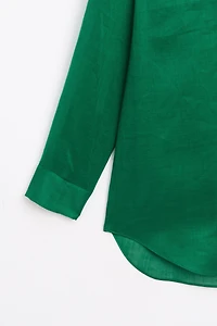 100% ramie flowing long shirt