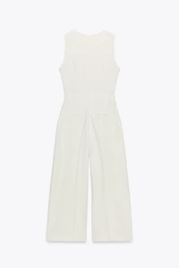 WIDE LEG VEST JUMPSUIT