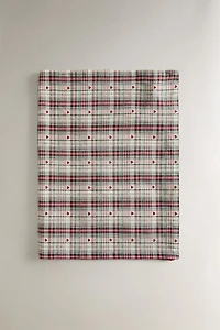 DYED THREAD CHRISTMAS HEART TABLE RUNNER