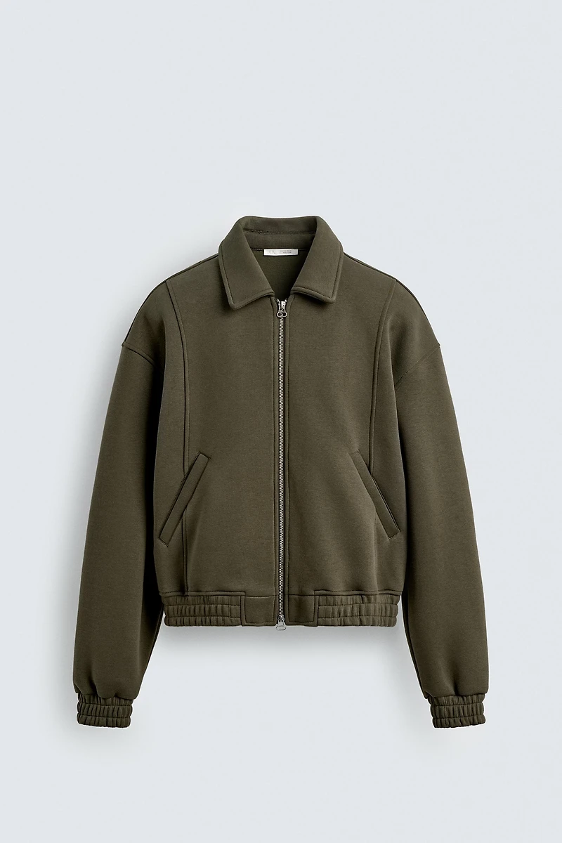 NEOPRENE EFFECT BOXY FIT JACKET