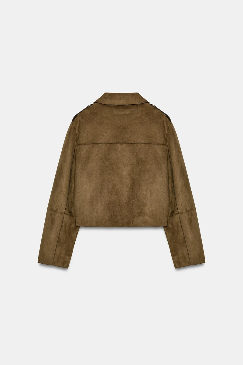 VESTE COURTE EFFET DAIM