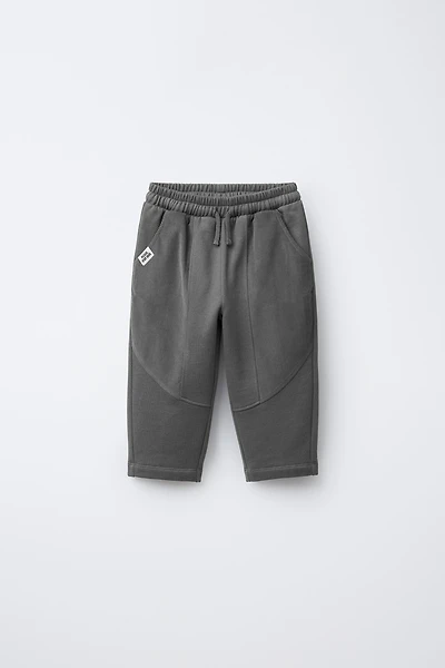 CONTRASTING CORDUROY PLUSH PANTS