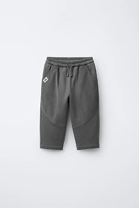 CONTRASTING CORDUROY PLUSH PANTS