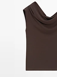 Sleeveless asymmetric top