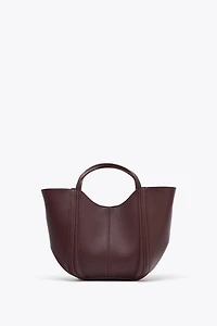 TOPSTITCHED MINI CITY BAG
