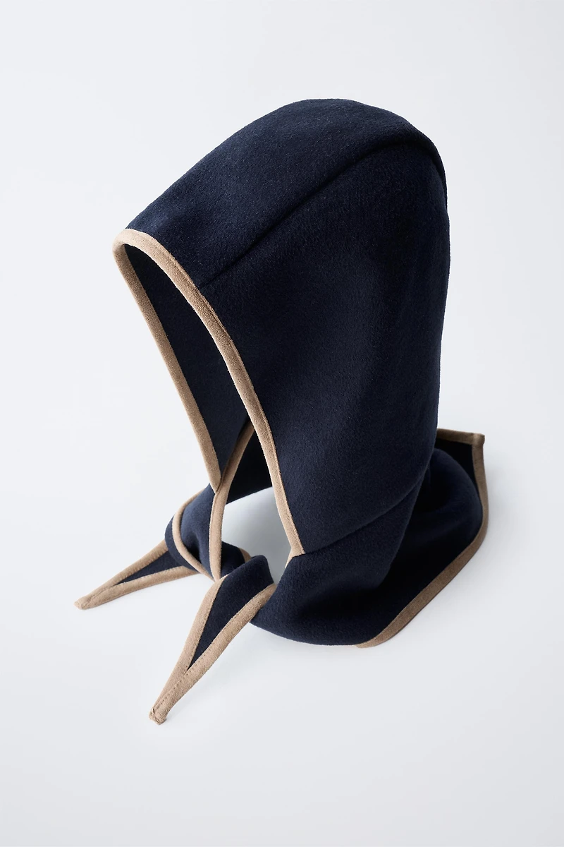 WOOL BLEND CLOTH HOOD