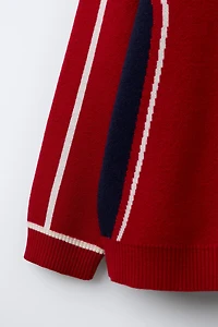 NUMBER KNIT POLO JUMPER