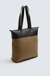 SAC SHOPPER DÉTAILS EN CUIR