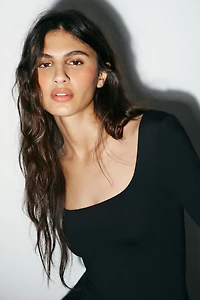 SQUARE NECK POLYAMIDE BODYSUIT