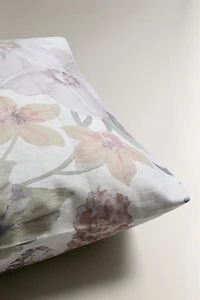 FLORAL PRINT SATEEN PILLOWCASE