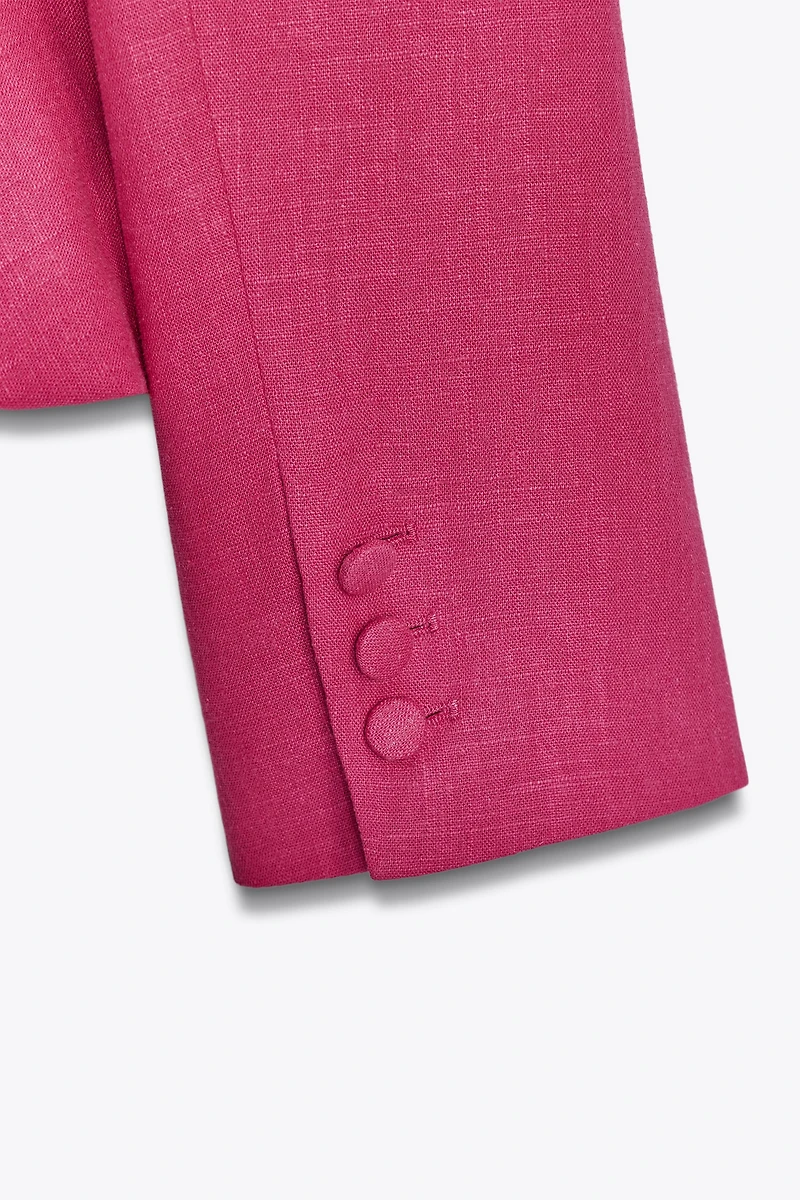 LINEN PEPLUM BLAZER