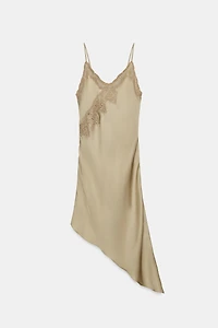 ZW COLLECTION ASYMMETRIC SATIN DRESS