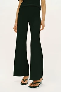 STRETCH WIDE LEG PANTS