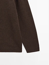 Pull oversize col en V cachemire