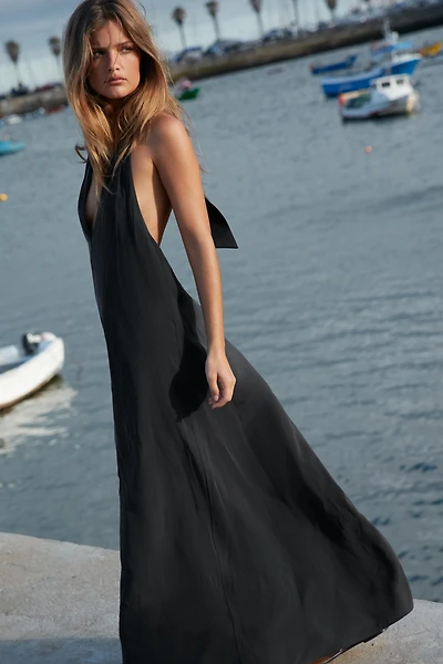 HALTER TIE MIDI DRESS