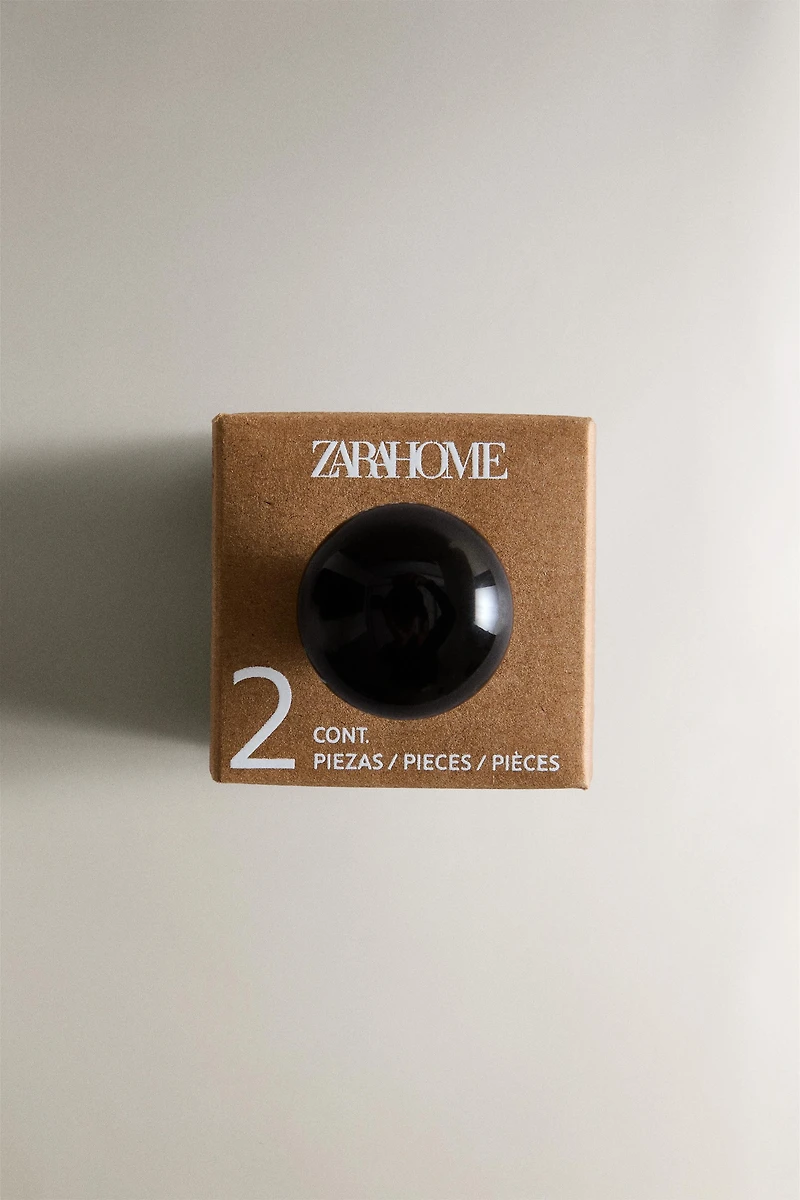 SHINY CERAMIC DOOR KNOB (PACK OF 2)