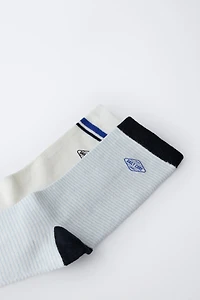 TWO-PACK OF LOGO AND STRIPED SOCKS