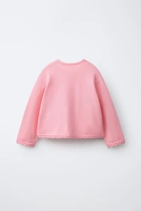 OPENWORK KNIT CARDIGAN