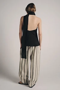 TOP HALTER FOULARD FRANGES ZW COLLECTION