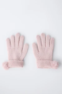 POM-POM KNIT GLOVES