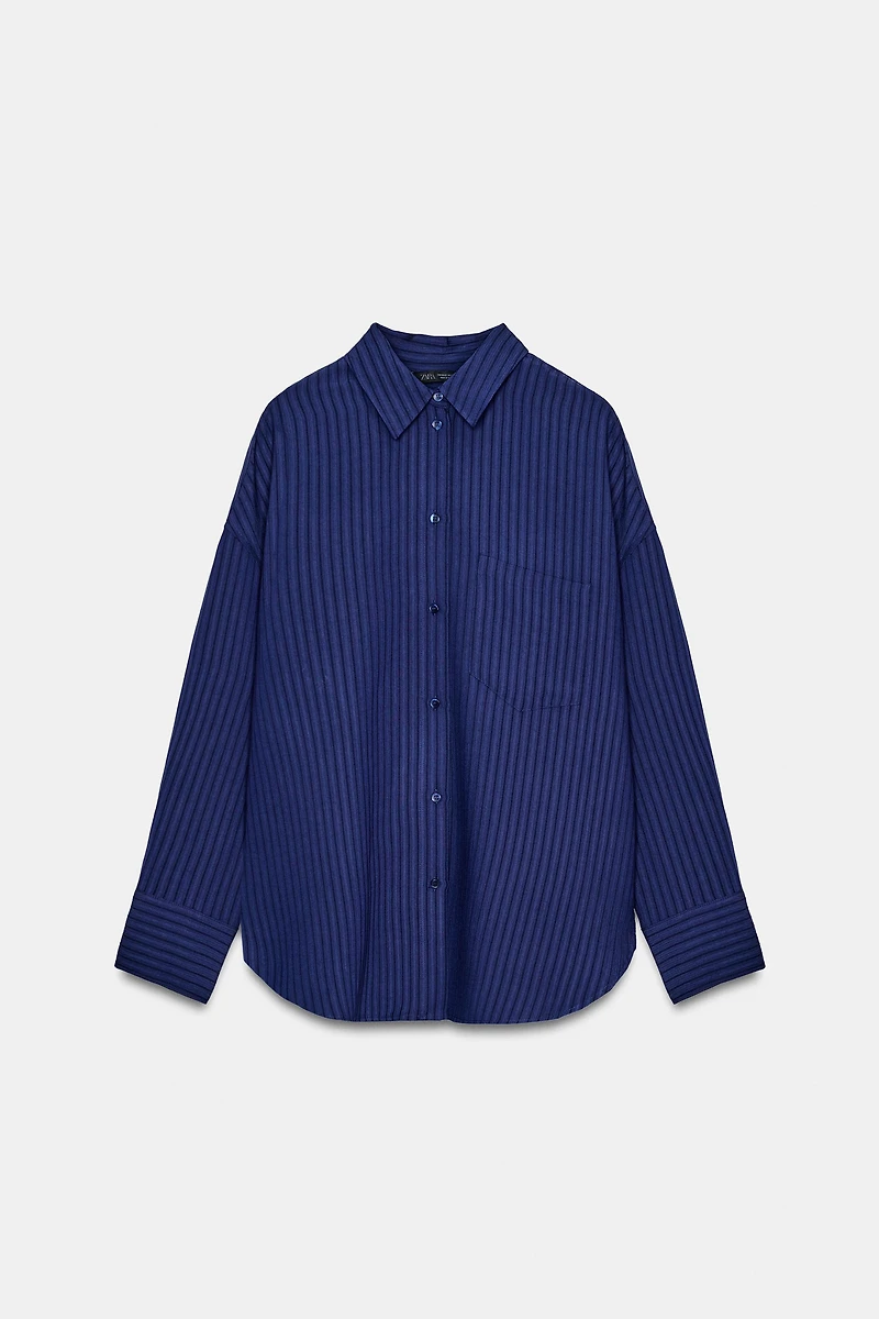 ZW COLLECTION JACQUARD STRIPED SHIRT