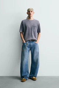 RELAXED FIT WASHED KNIT T-SHIRT