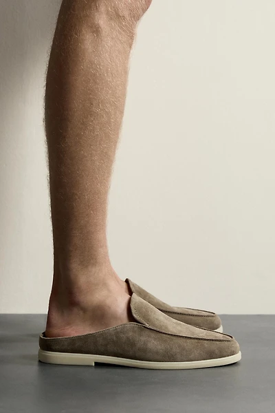 MOCASSINS EN CUIR OUVERTS À L'ARRIÈRE