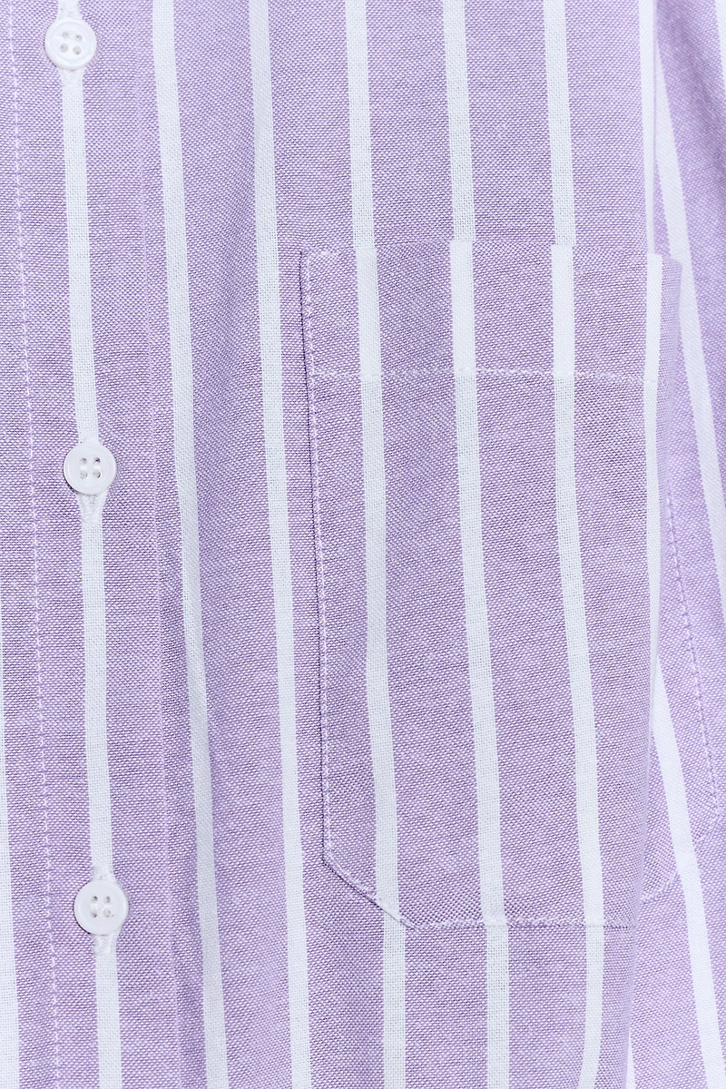 CHEMISE COURTE À RAYURES