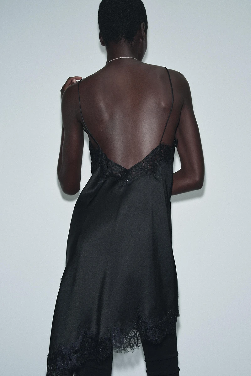 ZW COLLECTION ASYMMETRIC LACE DRESS